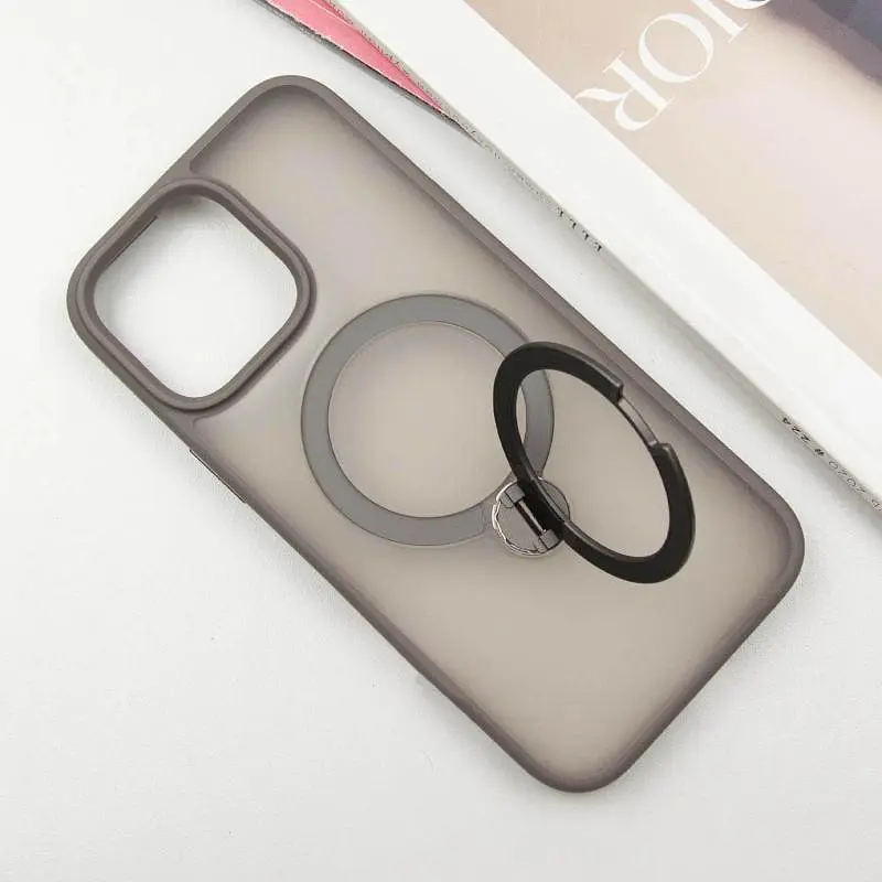 Чехол Ummi Colorful with MagSafe HQ Ring для Apple iPhone 15 Pro (6.1) Grey - фото 3