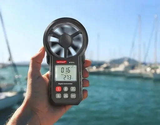 Анемометр крильчастий 0,3-30 м/с, -10-45 °C WINTACT WT87A - фото 7
