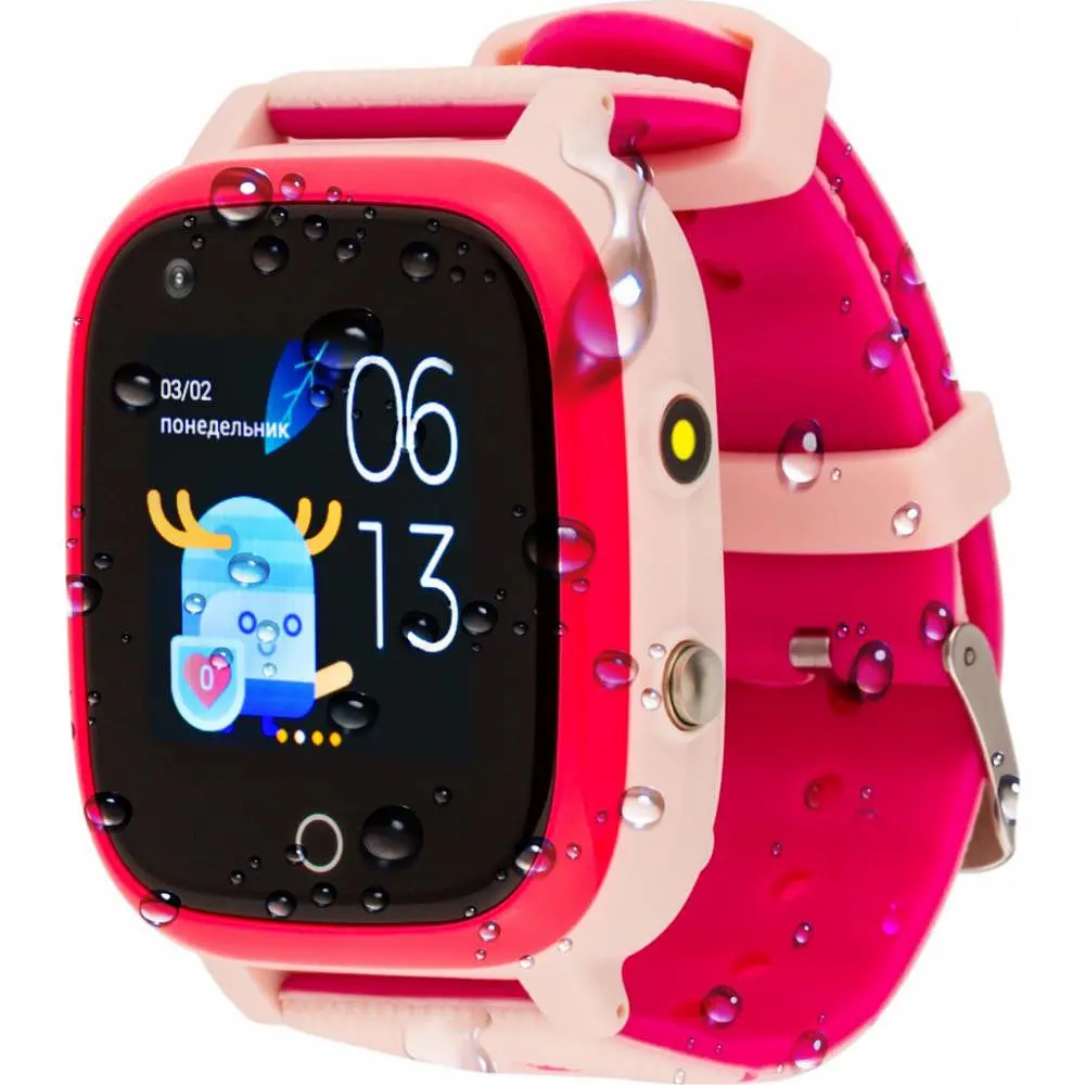 Дитячий розумний годинник Amigo GO005 4G WIFI Thermometer Pink - фото 4