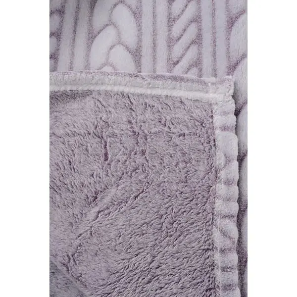 Плед Soho Plush spikes, 220х200 см, белый с фиолетовым (1220К) - фото 2