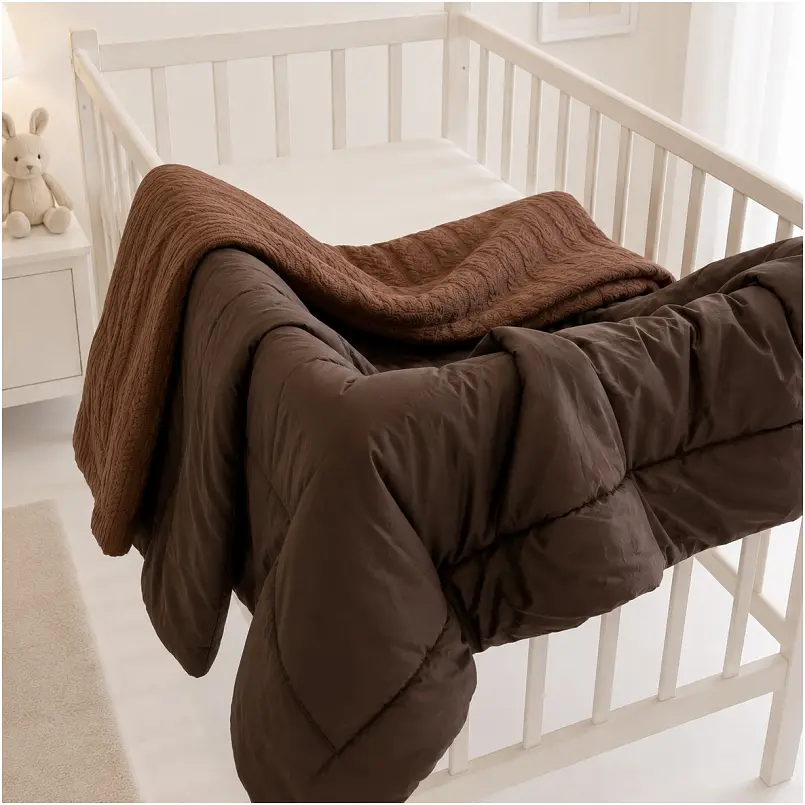 Плед дитячий MirSon Premium Pique Brown 60х80 см (2200013893615) - фото 2