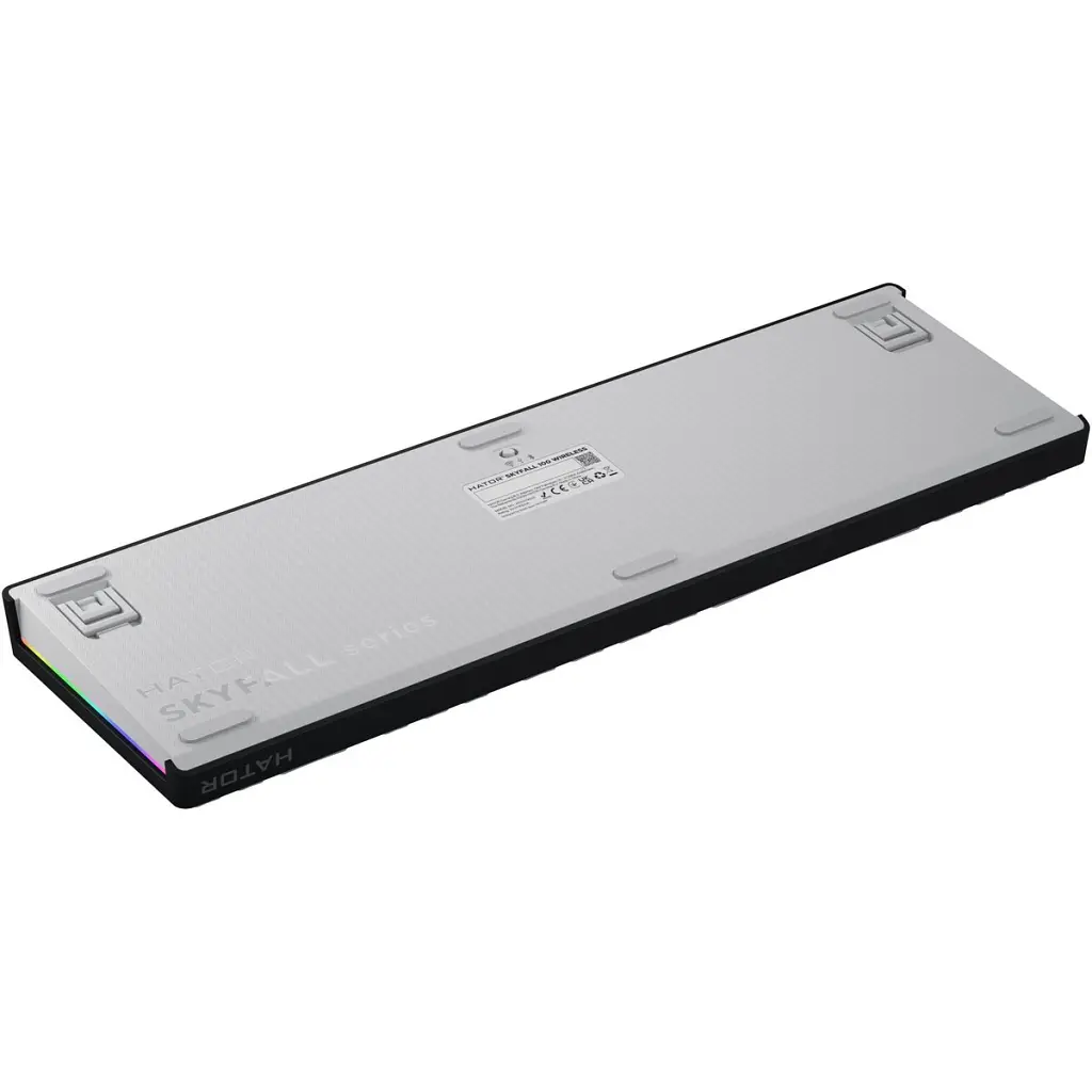 Клавіатура Hator Skyfall 100 Aurum Lemon RGB Wireless/Bluetooth/USB UA Black/White (HTK3100UA) - фото 5