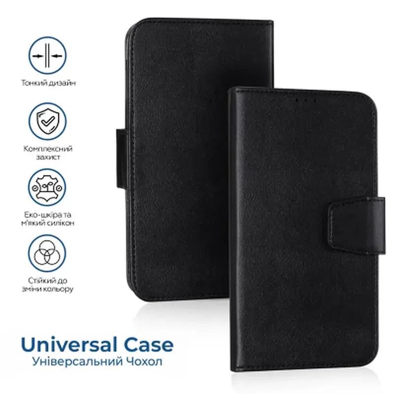 Чохол до мобільного телефона XoKo Book Universal Smartphone 6.0-6.2" Black (XK-UNCS-BK62) - фото 12