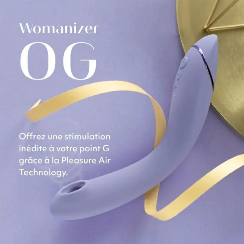 Лубрикант Womanizer OG Lilac + 50 мл - Вакуумний вибратор для точки G, 17,6 см фиолетовый - фото 5