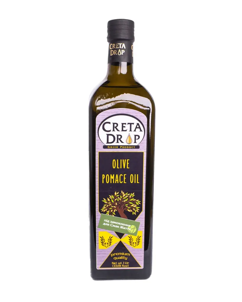 Оливковое масло рафинированное Pomace CRETA DROP 1 л (для жарки)