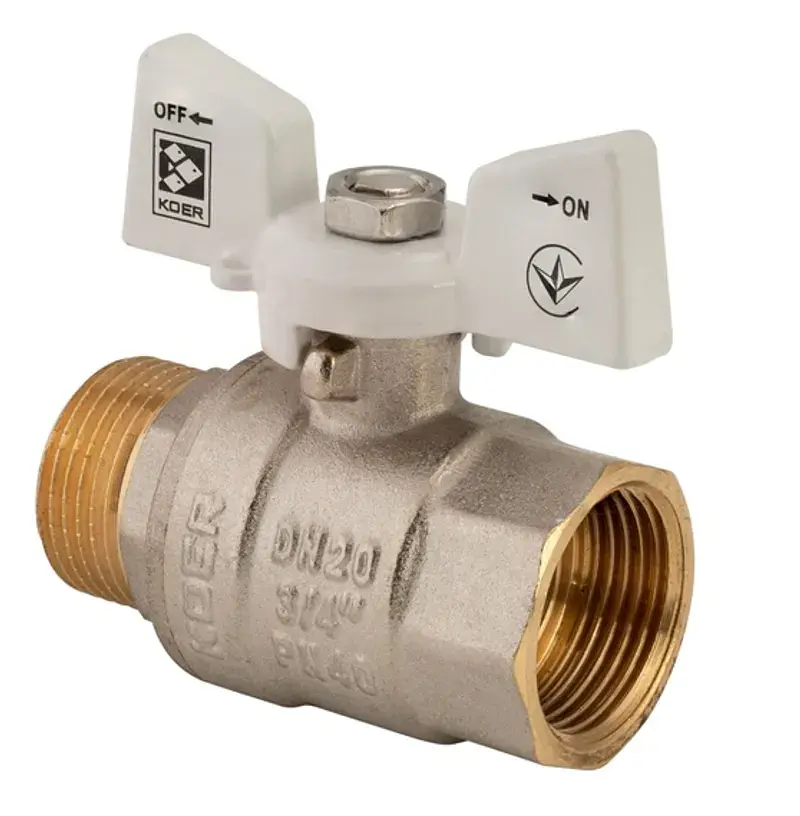 Кран кульовий Koer 3/4" ГШМ (KR.218.W) білий KR0183