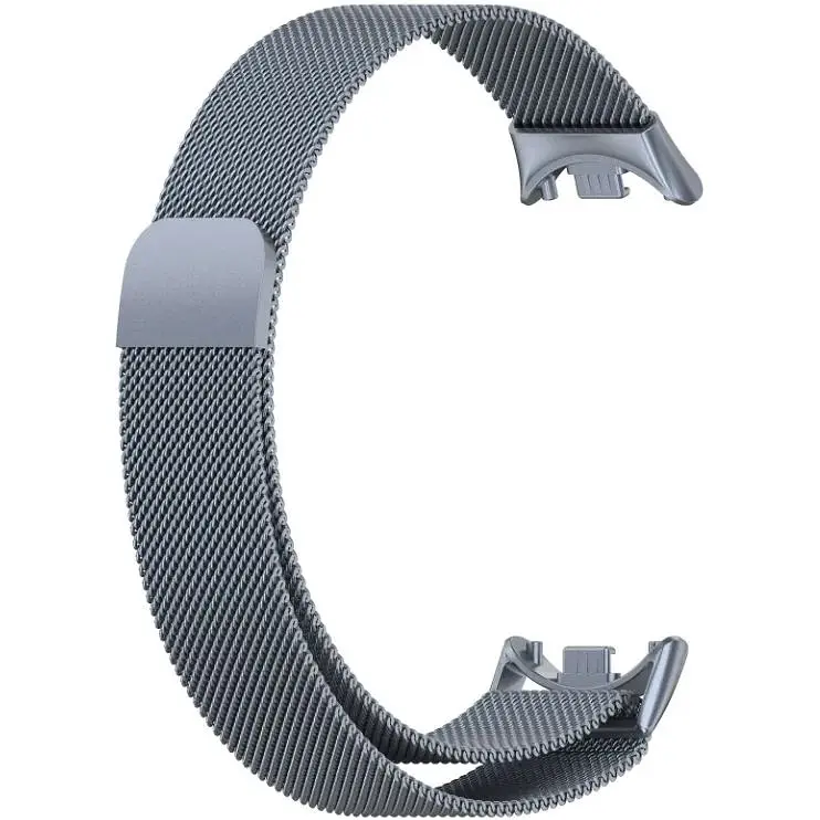 Ремінець DK CDK для Xiaomi Mi Smart Band 9 Metal Milanese Loop Magnetic (015814) (grey) - фото 3