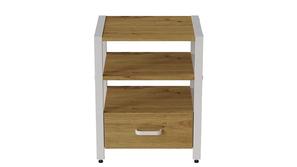 Тумба универсальная Ferrum-decor Вивьен 1/1 50x41x40 белый ДСП Дуб Артизан 16мм (FRD-104147) - фото 4