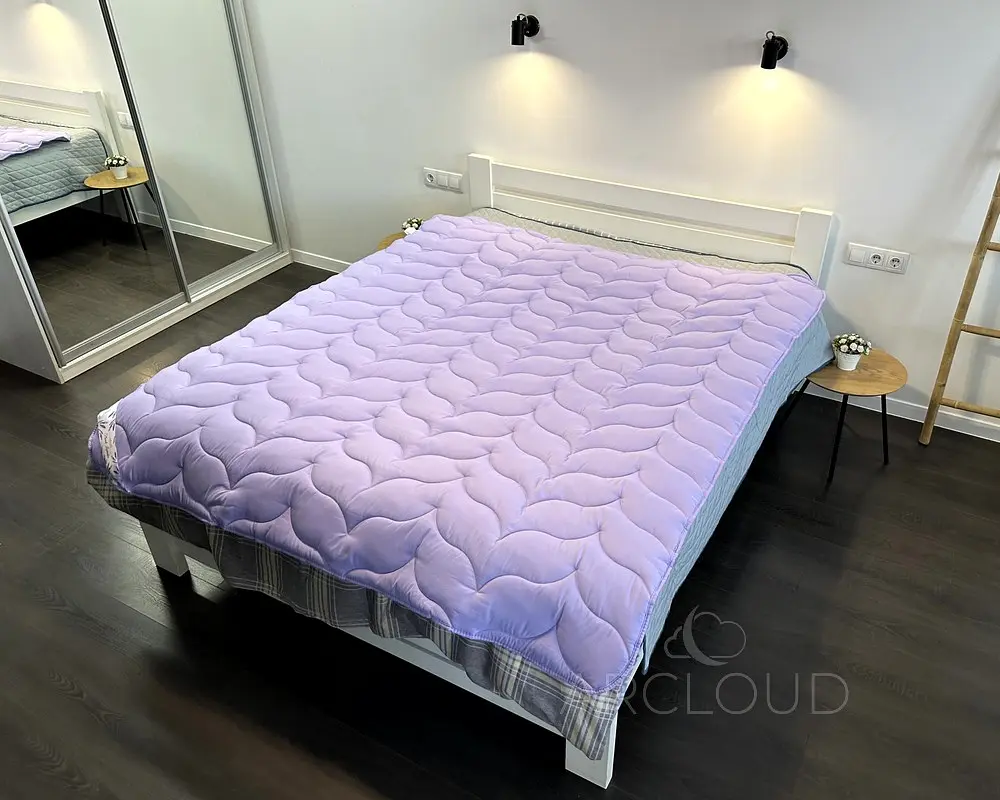 Ковдра зимова ArCloud Floral Lavander 140*205 у сумці + подушка з кантом ArCloud Floral Lavander 50*70 у сумці - фото 6