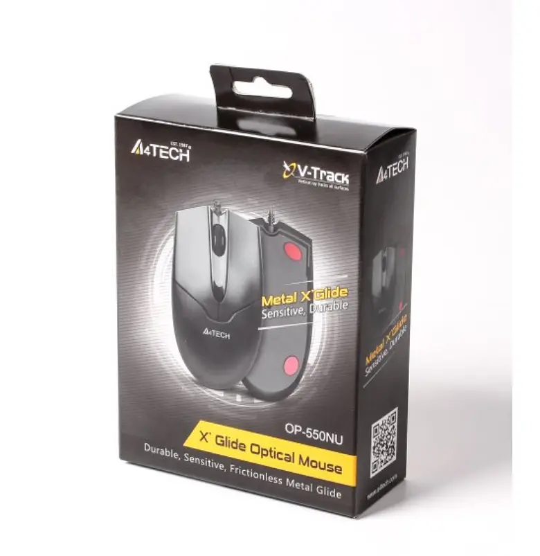 Миша дротова A4Tech OP-550NU USB підключення чорна - фото 3