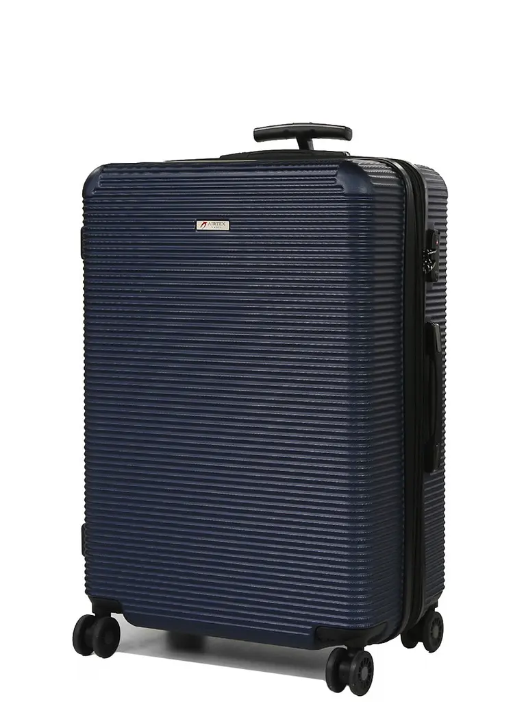 Валіза дорожня гігант (XL) полікарбонат Airtex 968 110л 75х50х30 см Темно-синій (Dark blue)