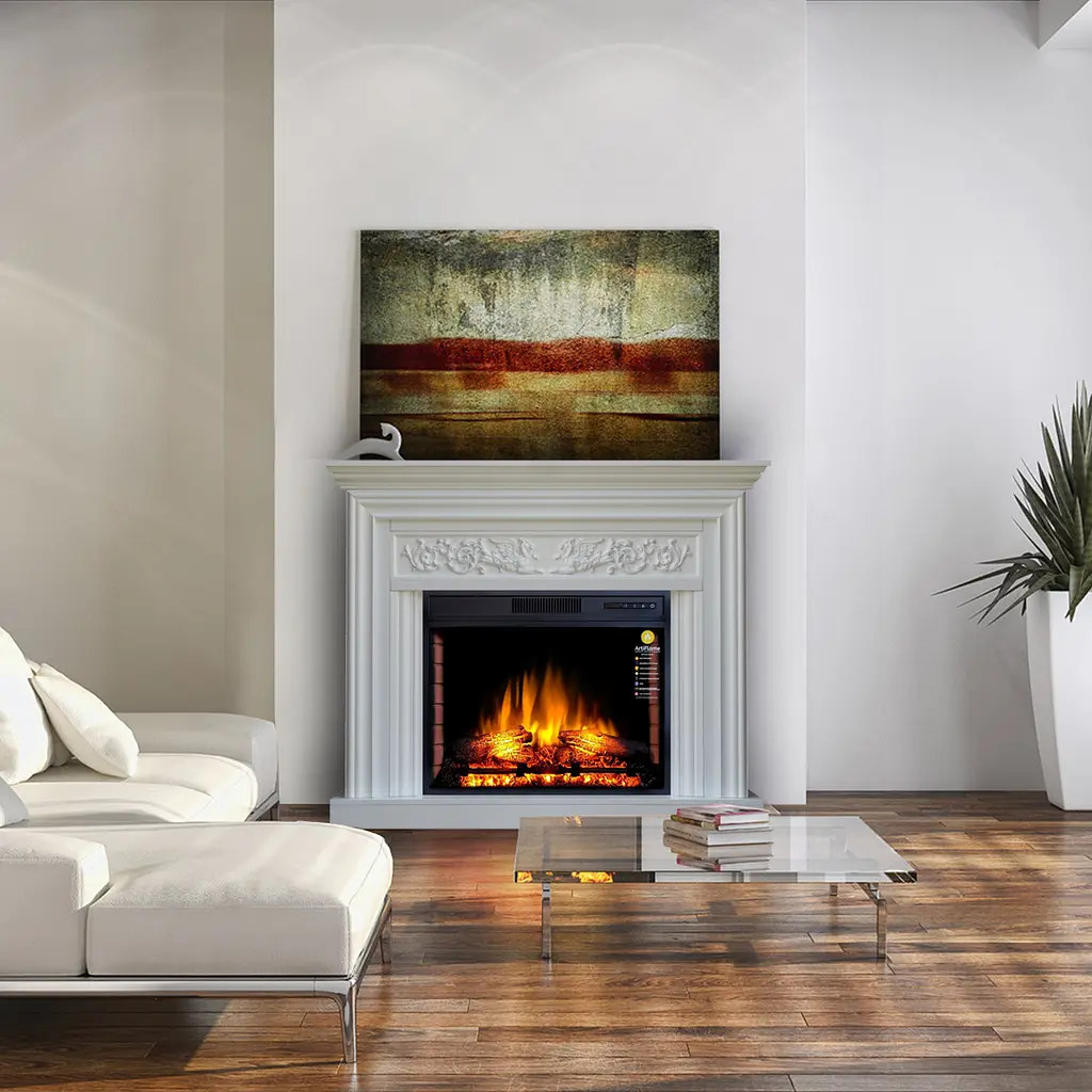Камінокомплект ArtiFlame Monferrato AF28S білий зі звуком 3D Камін - фото 5