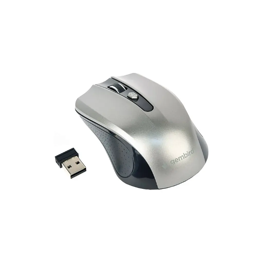 Мишка Gembird MUSW-4B-04-BG Grey+Black (MUSW-4B-04-BG) - фото 2