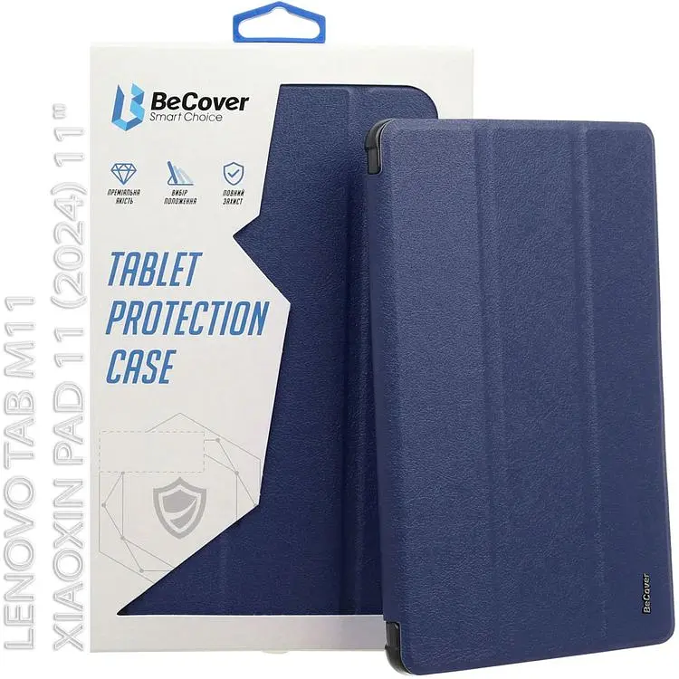 Чохол-книжка BeCover Soft Edge з кріпленням для стілусу для Lenovo Tab M11 -2024 TB-TB330FU/Xiaoxin Pad 11 -2024 11" Deep Blue (712539) - фото 6