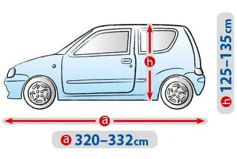 Тент автомобільний для Хечбека / Універсалу Kegel-Blazusiak S2 320-332 х 125x135 см Basic Garage (5-3952-241-3021) - фото 3