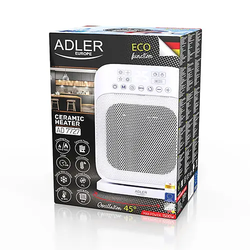 Тепловентилятор Adler AD 7727 white - фото 8