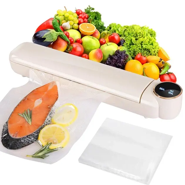 Вакуумний пакувальник харчових продуктів Vacuum Sealer із сенсорним дисплеєм + 10 пакетів - фото 3