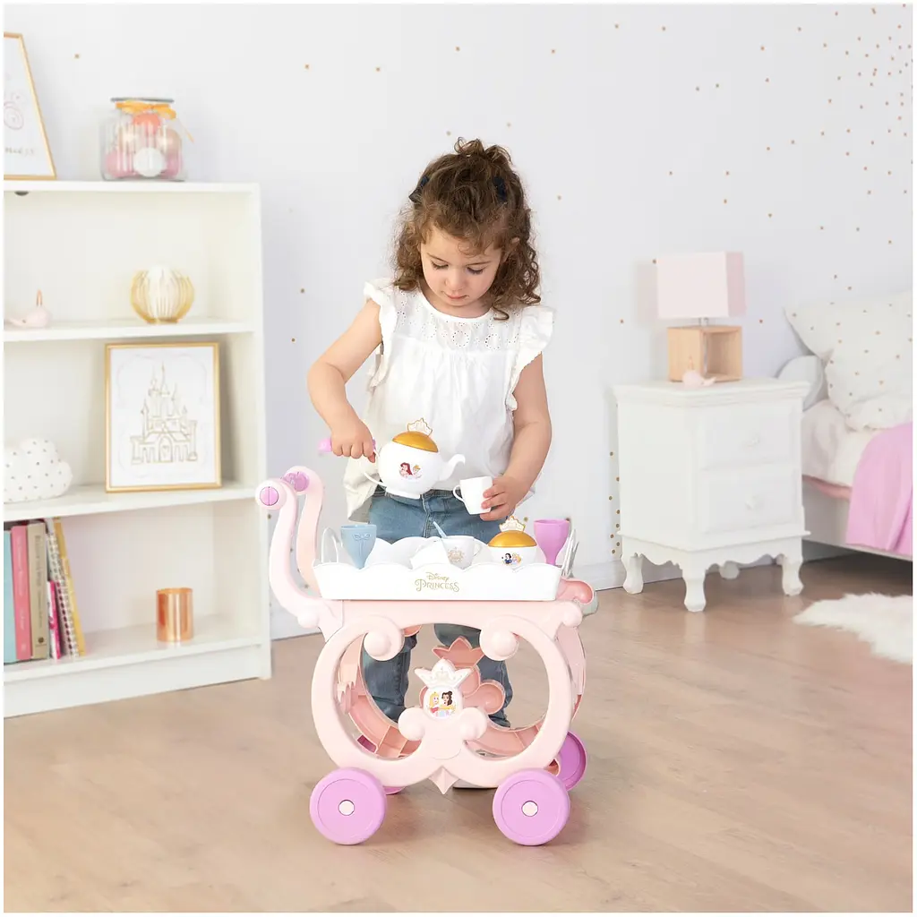 Возик Smoby Toys Дісней. Принцеси зі знімною тацею з сервізом 44х31х47.5 см (312502) - фото 5