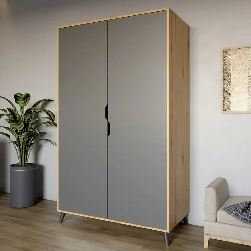 Комплект меблів для вітальні М-ЗОН Борн Дуб Артизан/Антрацит 5 предметів з чорними ніжками (MZN-031073) - фото 7