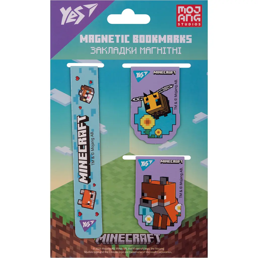Закладки магнітні Yes Minecraft Spring 3 шт. (708344) - фото 2
