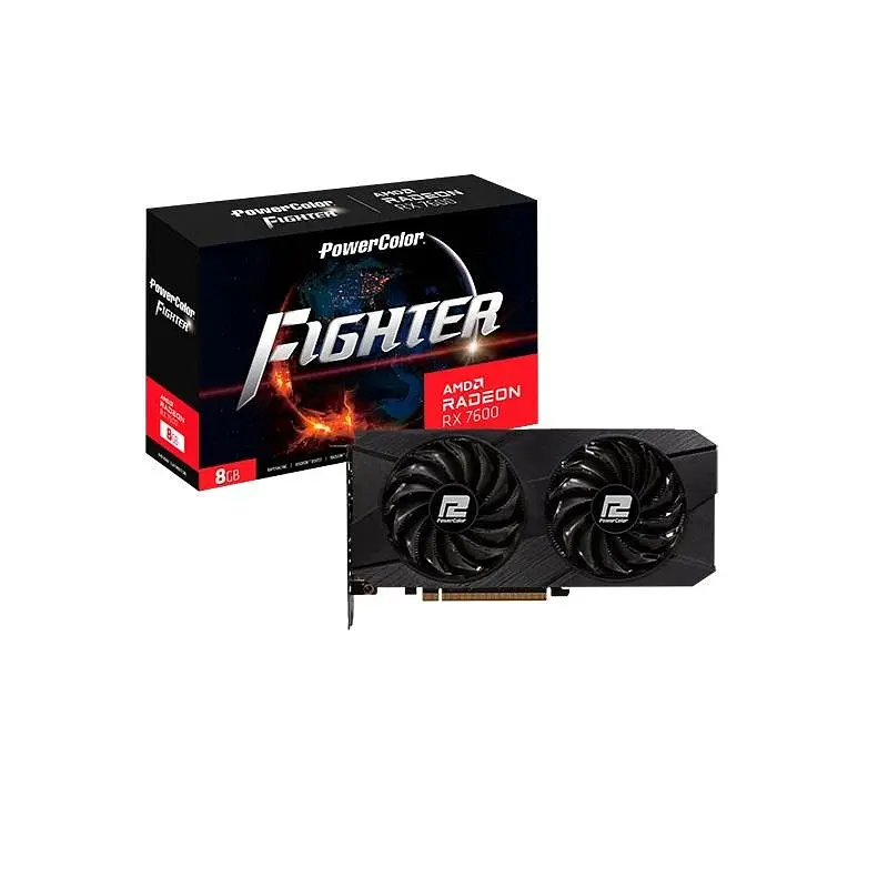 Відеокарта PowerColor AMD Radeon RX 7600 8GB Fighter V2 (RX 7600 8G-F/V2) (GDDR6, 128 bit, PCI-E v4.0 x8) - фото 2