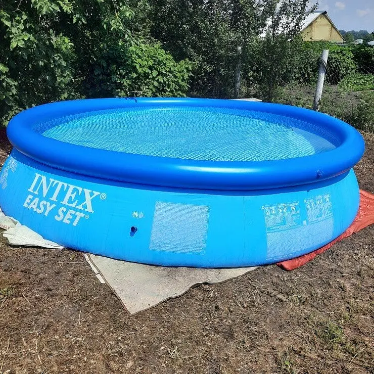 Сімейний надувний Басейн для дачі Круглий Великий Intex Easy Set 366 x 76 см. - фото 3