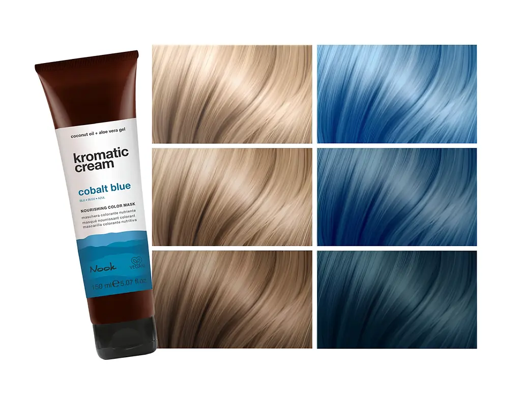 Живильна тонувальна маска СИНІЙ NOOK KROMATIC CREAM Nourishing Color Mask Cobalt Blue 150 мл - фото 2