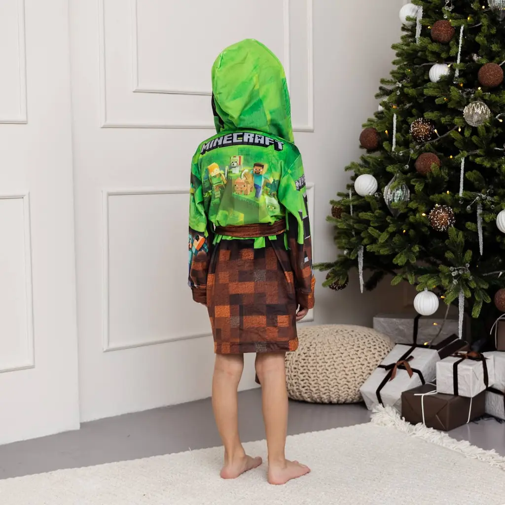 Халат дитячий з плюшевого велюру Minecraft 18179 122-128 см - фото 5