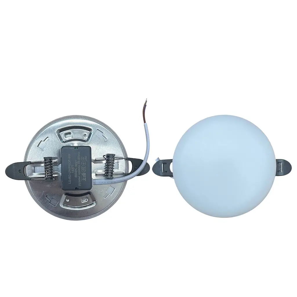 Панель LED (без рамок)унів.(рухомі кліпси Ø50-90мм) LU-RD-UNIPROF-9W6000Kколо(d100мм)TMLUMANO - фото 2