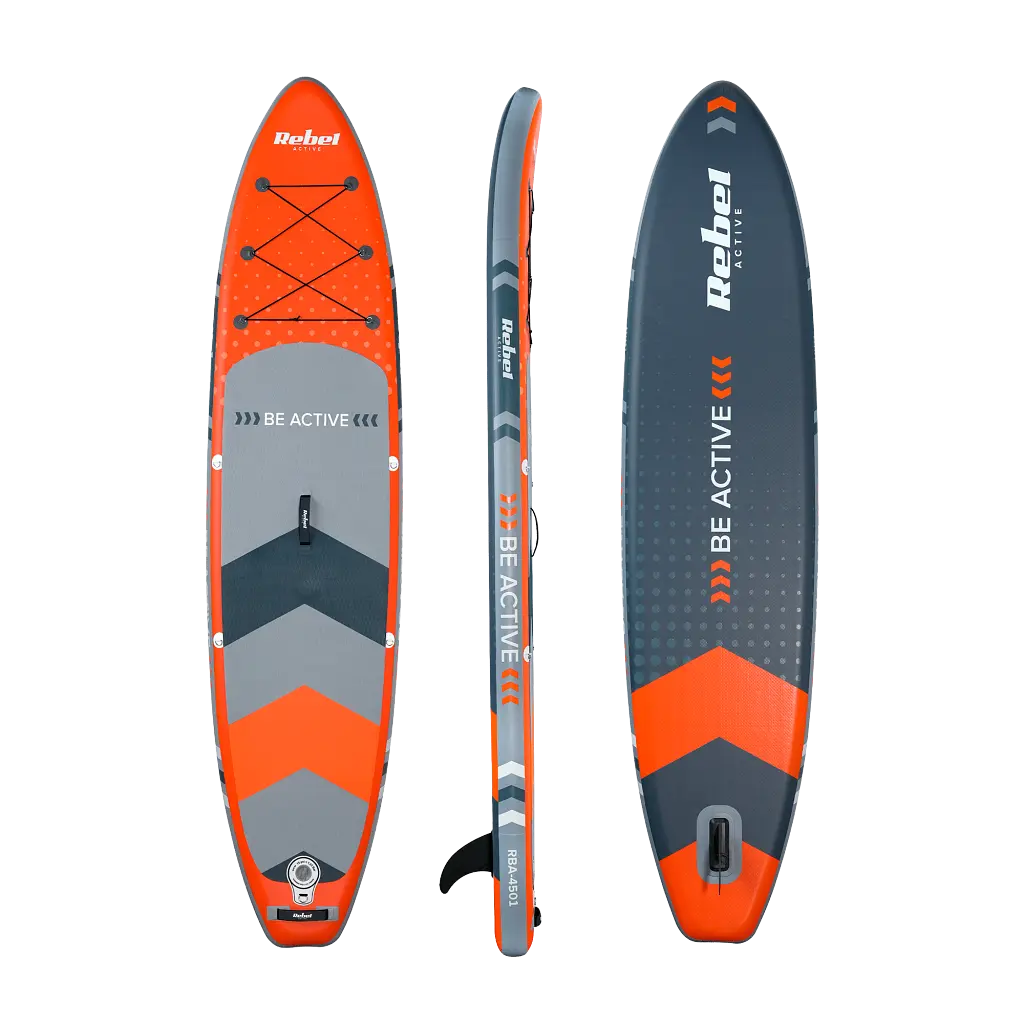 SUP доска Rebel Active RBA-4501-OR 350 см с аксессуарами сапборд 170 кг 350 x 81 х 15 см Orange - фото 4