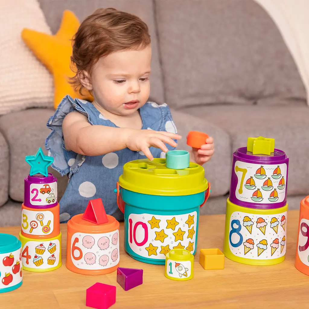 Игровой набор Battat Сортер-пирамидка 2 в 1 (BT2529Z) - фото 8