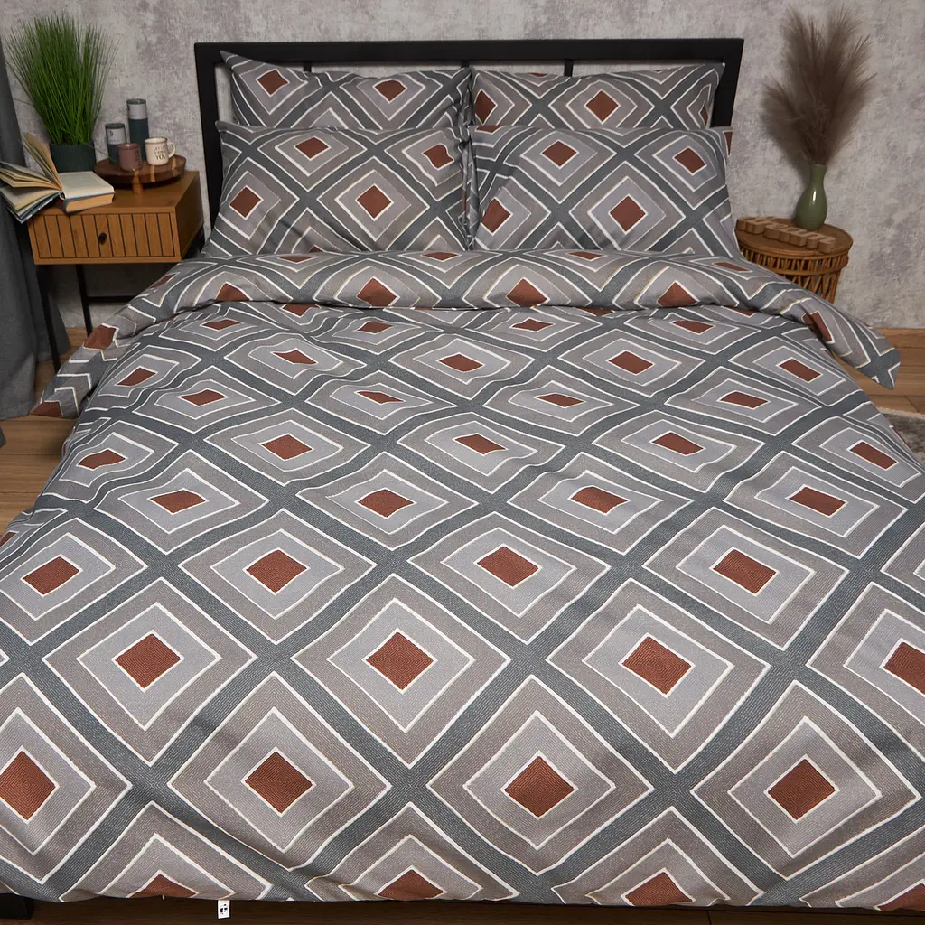 Комплект постільної білизни Moon&Star Мікросатин Premium Loft Style King Size 220x240 наволочки 2х50х70 - фото 2
