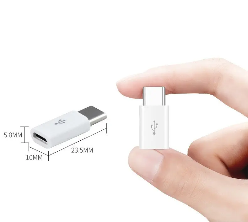 Адаптер Перехідник microUSB - Type-C GT Gray (43236884) - фото 3
