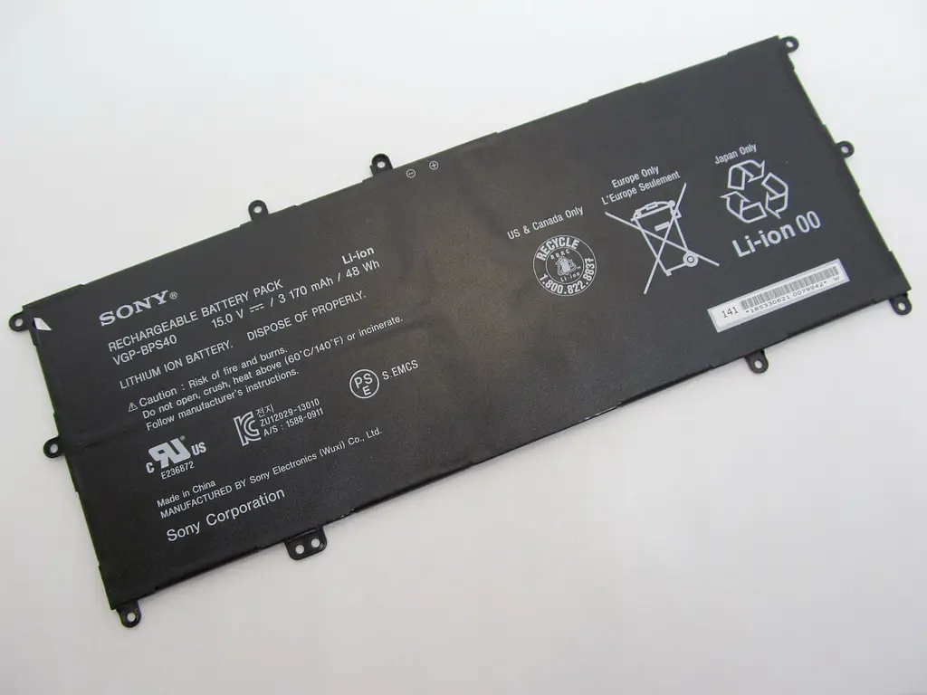 Акумулятор для ноутбука Sony VGP-BPS40, 3170 mAh (48Wh), 4cell, 15V, Li-ion, чорний - фото 2