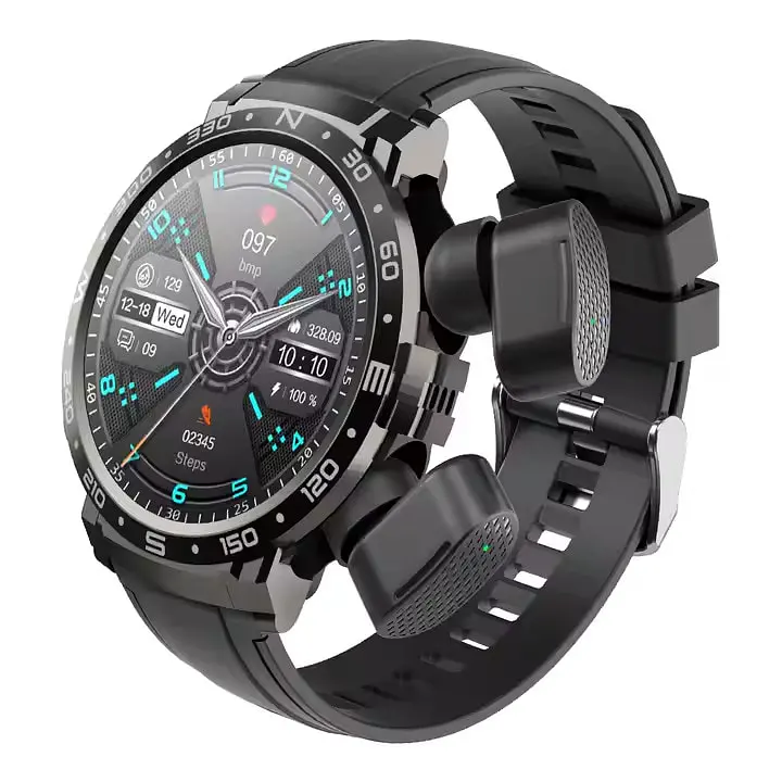 Смарт-годинник з навушниками Lemfo Q10 Black (18754-hbr) - фото 3