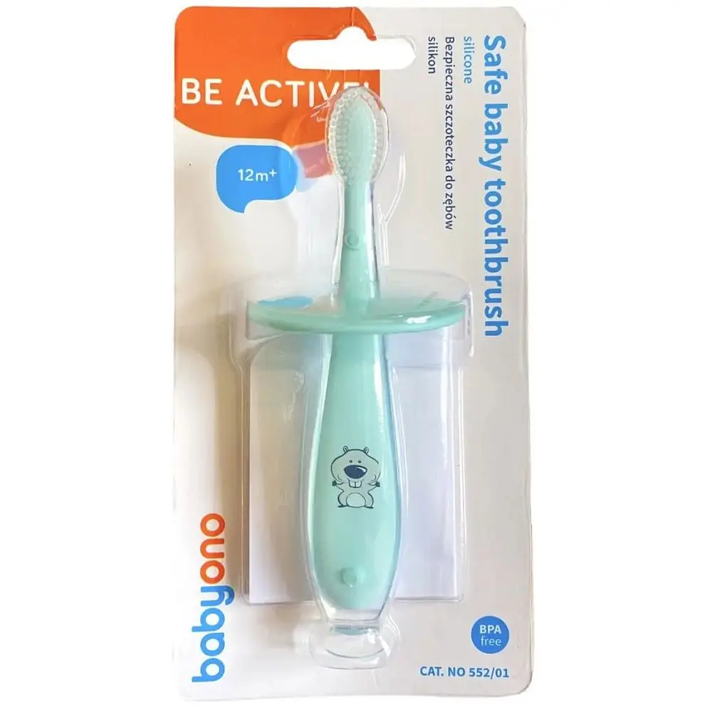 Зубна щітка BabyOno з обмежувачем м'ятна (552/01) - фото 2