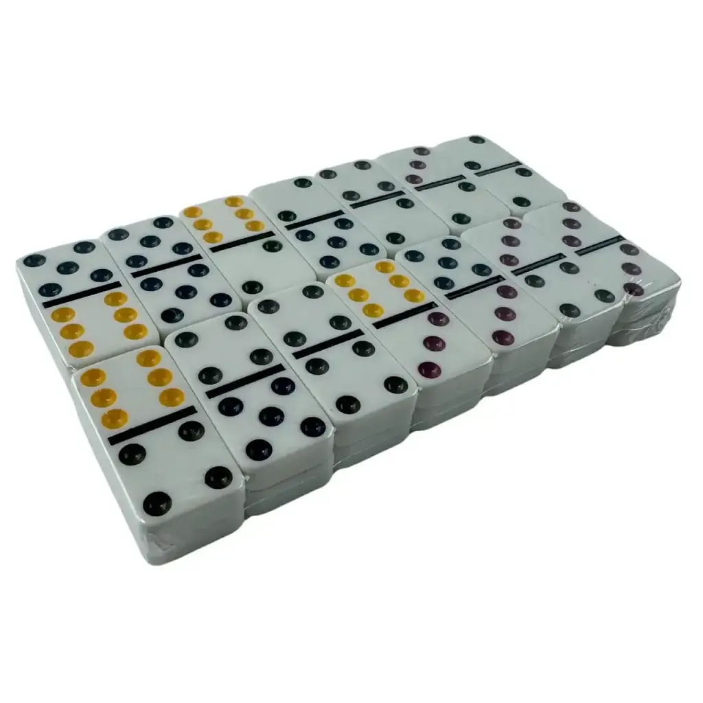 Домино Double Six Color Dot Dominoes 19х11х2.1 см - фото 3