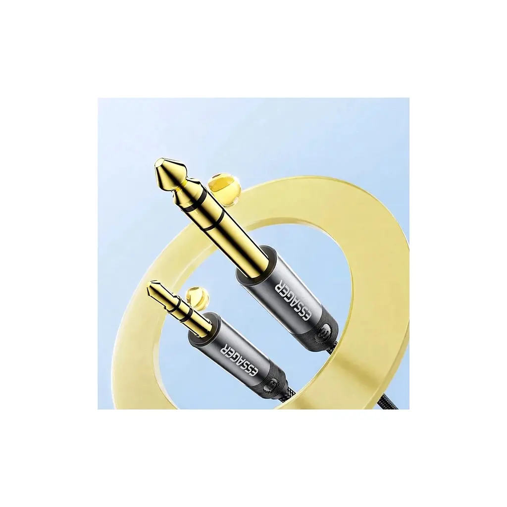 Кабель мультимедійний Essager 3.5 mm M - 6.35 mm M чорний 1.2 м (EYPMM-XL0G-P) - фото 8