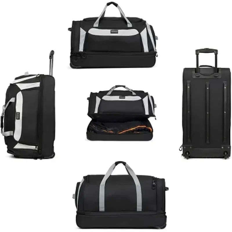 Дорожня сумка TravelZ Wheelbag Doubleloader black 96L (603098) (931071) - фото 8
