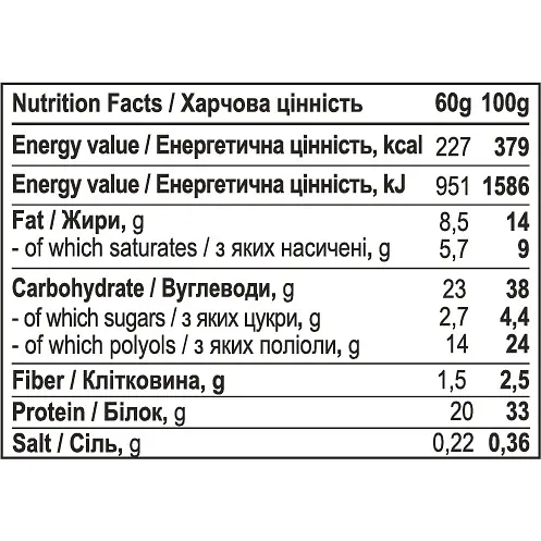 Батончик Progress Nutrition Protein Bar Chocolate Caramel 60 г - фото 2