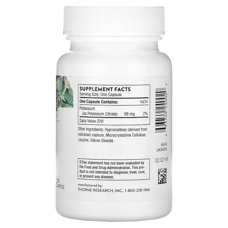 Цитрат калия Thorne Potassium Citrate, 90 вегакапсул - фото 2