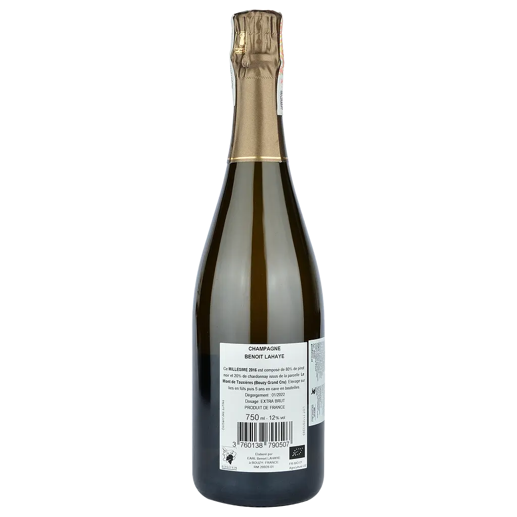 Шампанское Benoit Lahaye Millesime 2016, белое, экстра-брют, 0,75 л (W3342) - фото 2