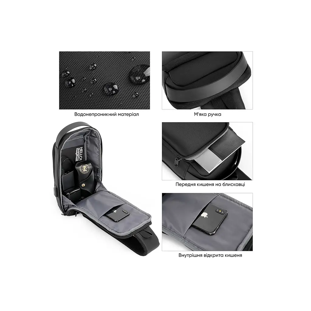 Рюкзак для ноутбука Porto 10" RNC-4043 Black (RNC-4043BK) - фото 5