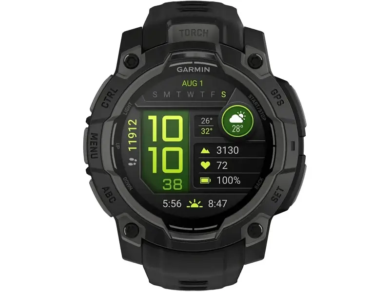 Смарт-годинник Garmin Instinct 3 50mm AMOLED Black with Charcoal Band (010-03020-00) - фото 4