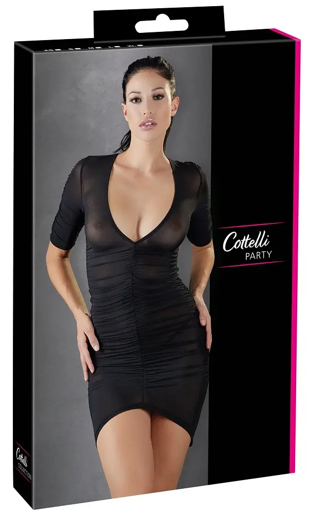 Міні-сукня Cottelli Party Ruffles S (чорний) - фото 7