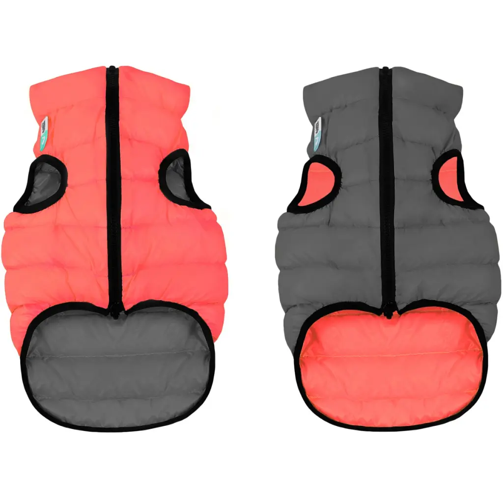 Курточка для тварин Airy Vest двостороння М 40 коралово-сіра (1846)