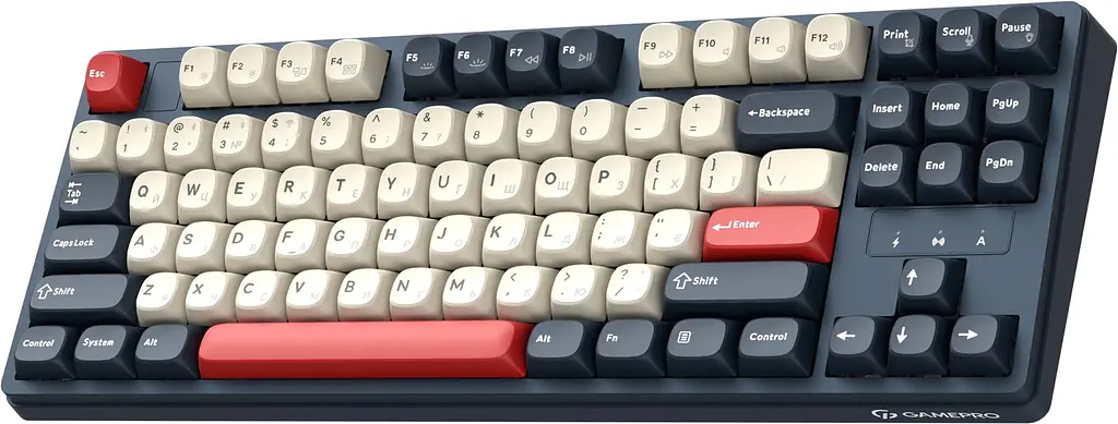 Клавіатура бездротова GamePro Asgard Ragnar Keychron Super Red Switch Blue (MK285BL) - фото 2