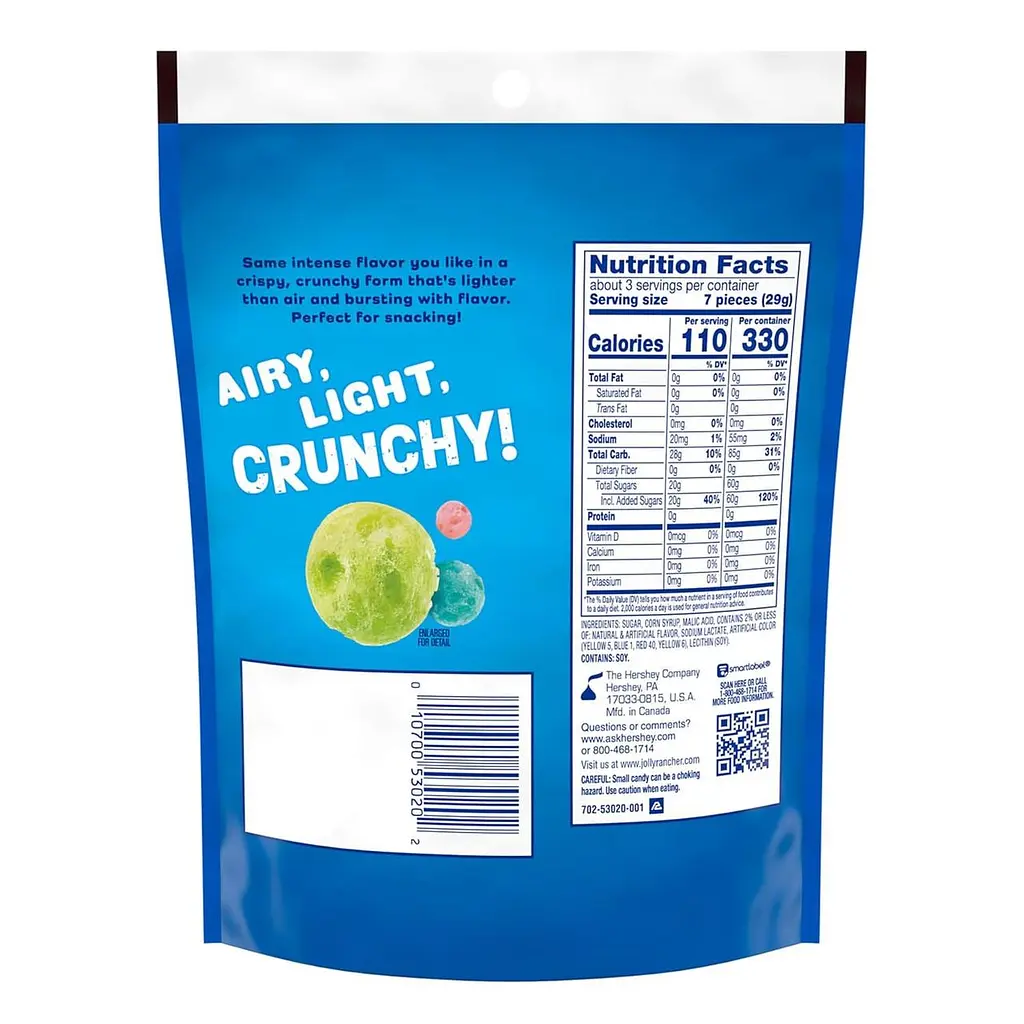 Сублімовані цукерки Jolly Rancher Original Fruit Freeze Dried Share Bag 87г - фото 6