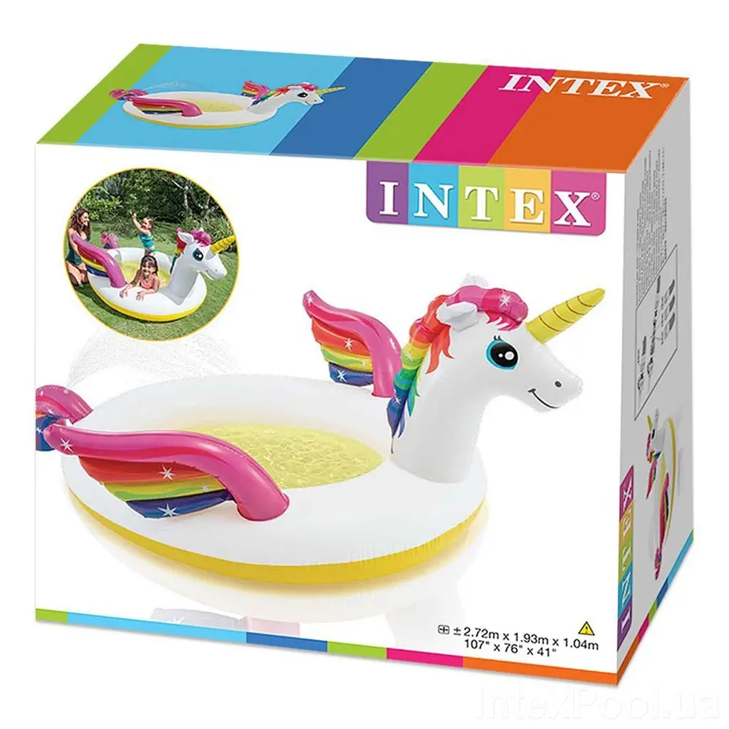 Дитячий ігровий центр Intex Єдиноріг, 272x193x104 см, 57441 - фото 2