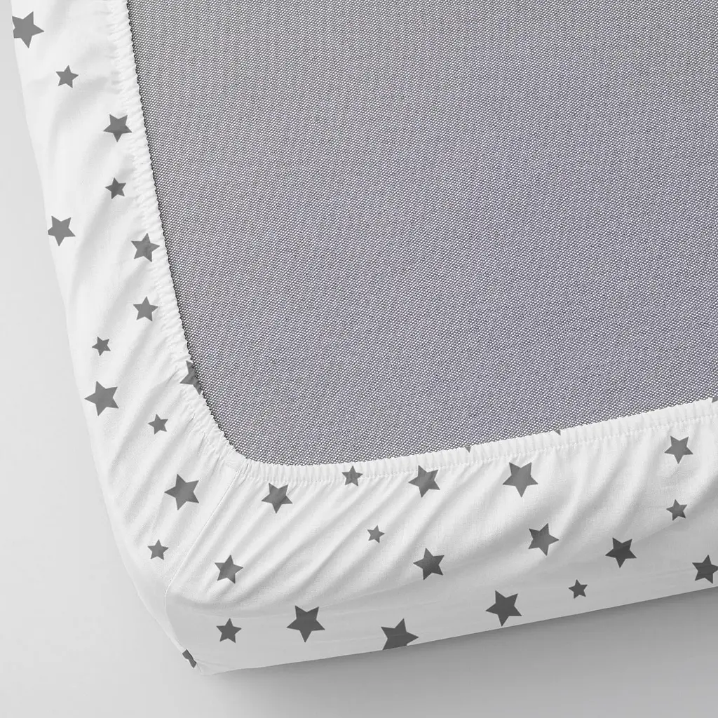 Набір простирадло на резинці Cosas Rose Dots/Grey Stars 90х200х20 см (Set_DropRose_StarGrey_90x200_2) - фото 9